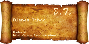 Dienes Tibor névjegykártya